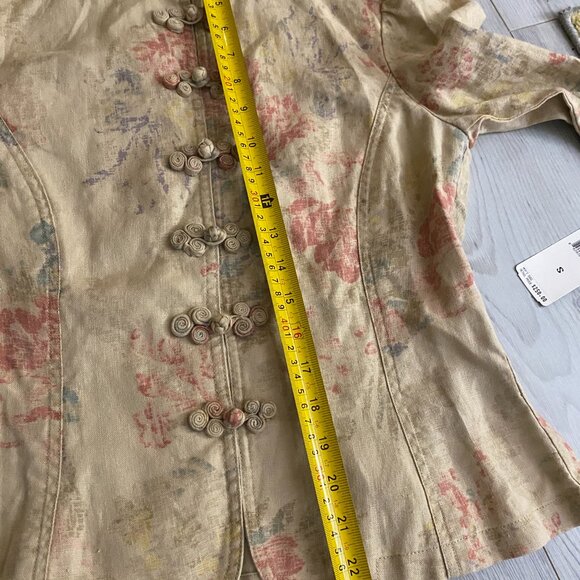 NEW Vintage Ralph Lauren Floral Linen Frog Buttons Jacket - Sz S - NWT - Picture 7 of 9